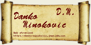 Danko Minoković vizit kartica